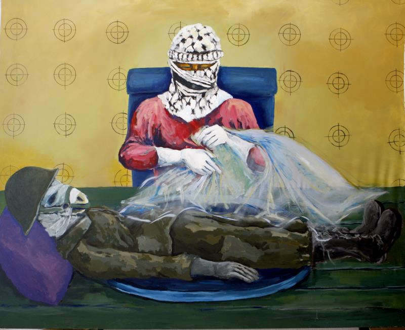 من اعمال الفنان الفلسطيني منذر جوابرة 