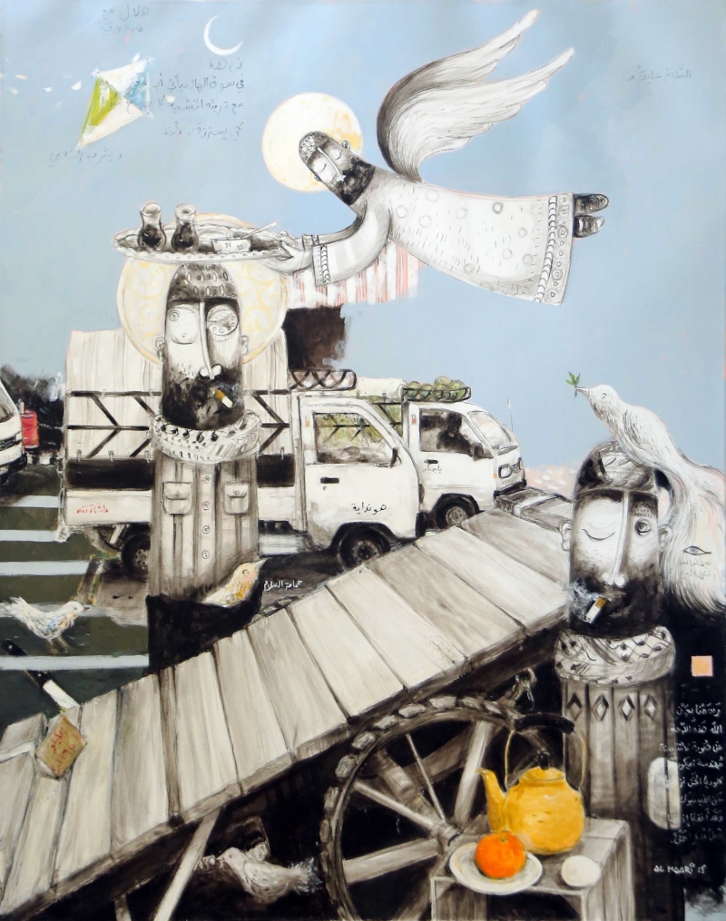 «سوق الهال» (أكريليك على قماش ــ 95 × 120 سنتم ـ 2015)