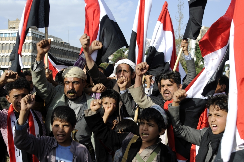 من الاحتفالات التي شهدتها صنعاء في الذكرى الرابعة والخمسين لثورة «26 سبتمبر» (الأناضول)