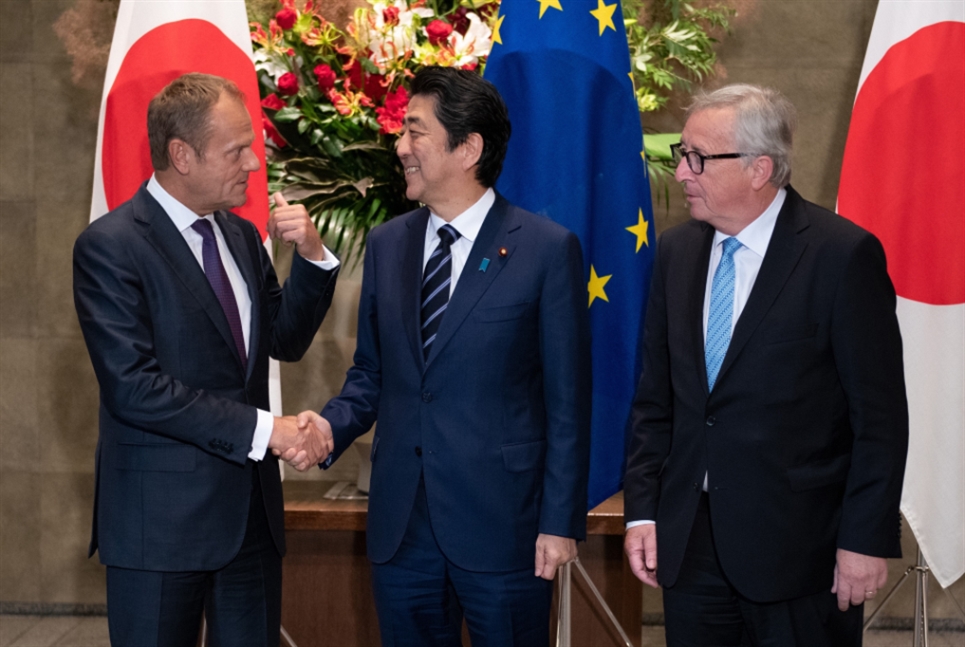 اتفاق أوروبي ــ ياباني «تاريخي» لمواجهة ترامب