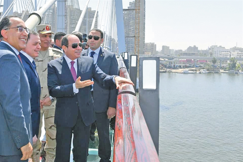 السيسي يُدخل مصر «غينيس» بـ«أعرض جسر في العالم»