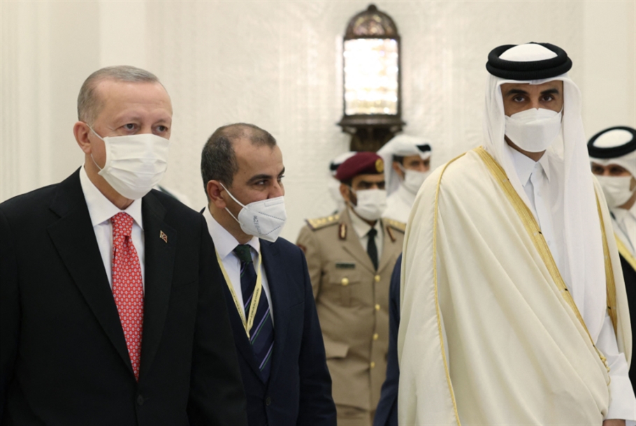 إردوغان وأمير قطر يعقدان اجتماعاً ثنائياً في الدوحة