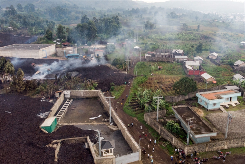 مدينة غوما تنجو من حمم بركان «نيراغونغو» في شرق الكونغو الديموقراطية