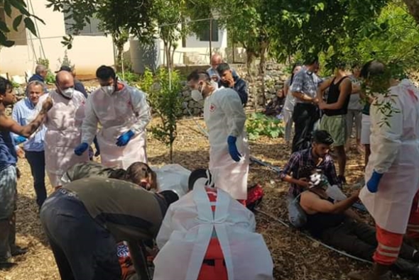 سقوط ثلاثة عمال سوريين في بئر في بلدة كفرحزير
