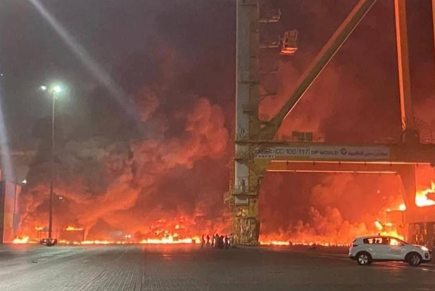 انفجار في ميناء جبل علي الإماراتي