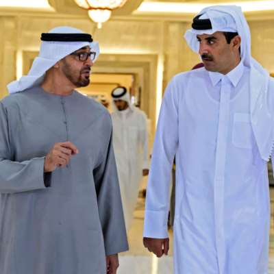 تميم بن حمد يستقبل ابن زايد: لتعزيز «منظومة العمل الخليجي»