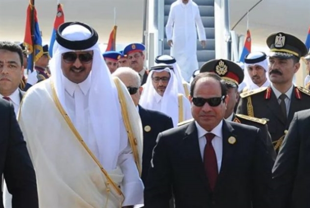 أمير قطر يزور مصر لأول مرة منذ المقاطعة