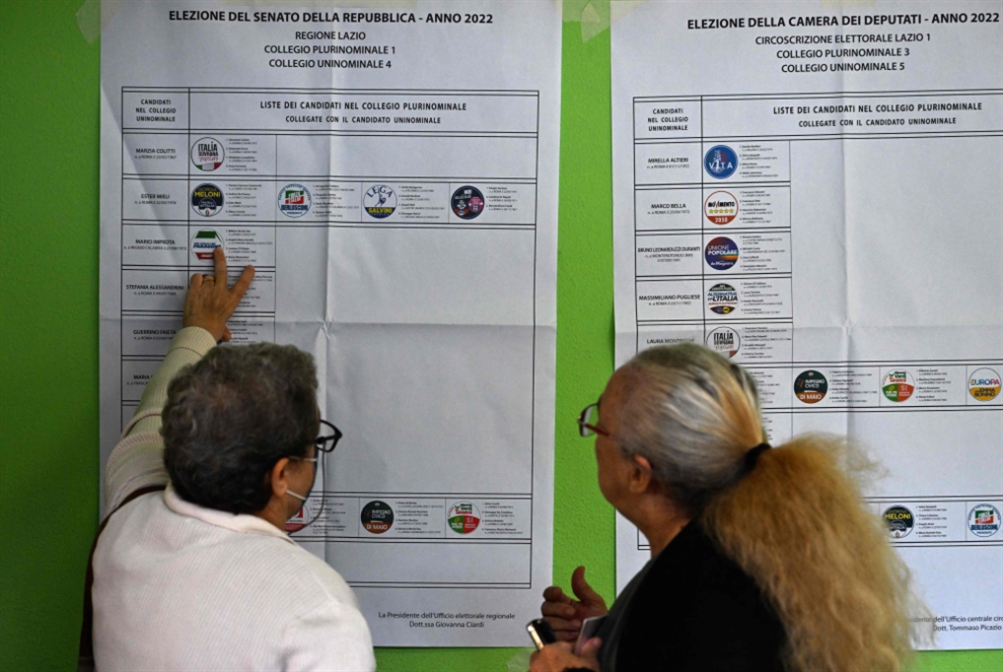 تراجع نسبة المشاركة في الانتخابات الإيطالية