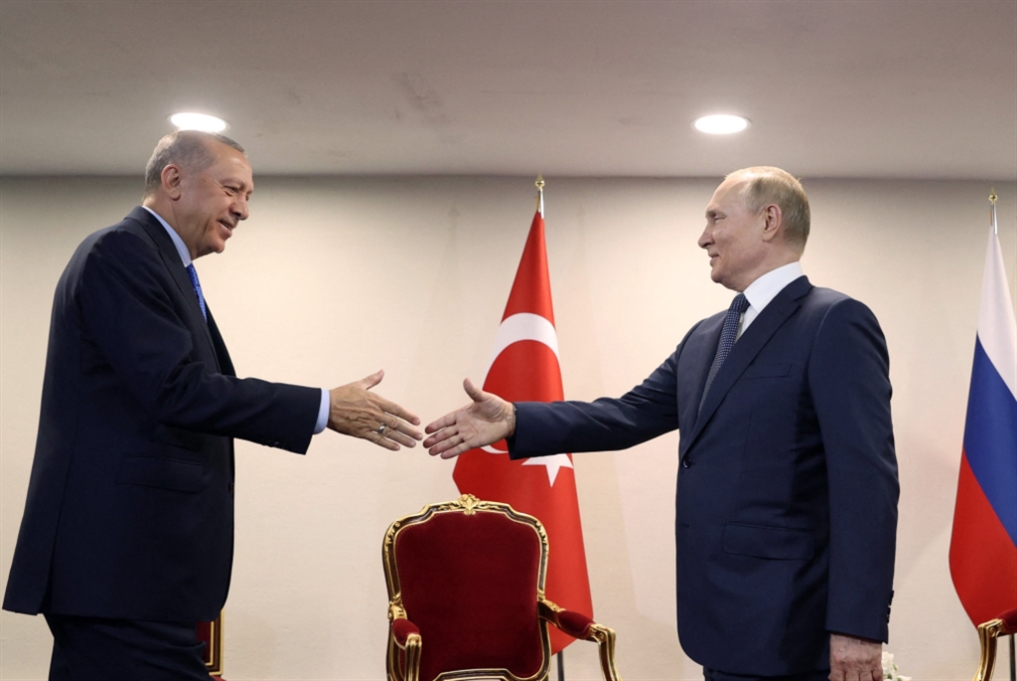 بوتين وإردوغان يبحثان الملفين الأوكراني والسوري