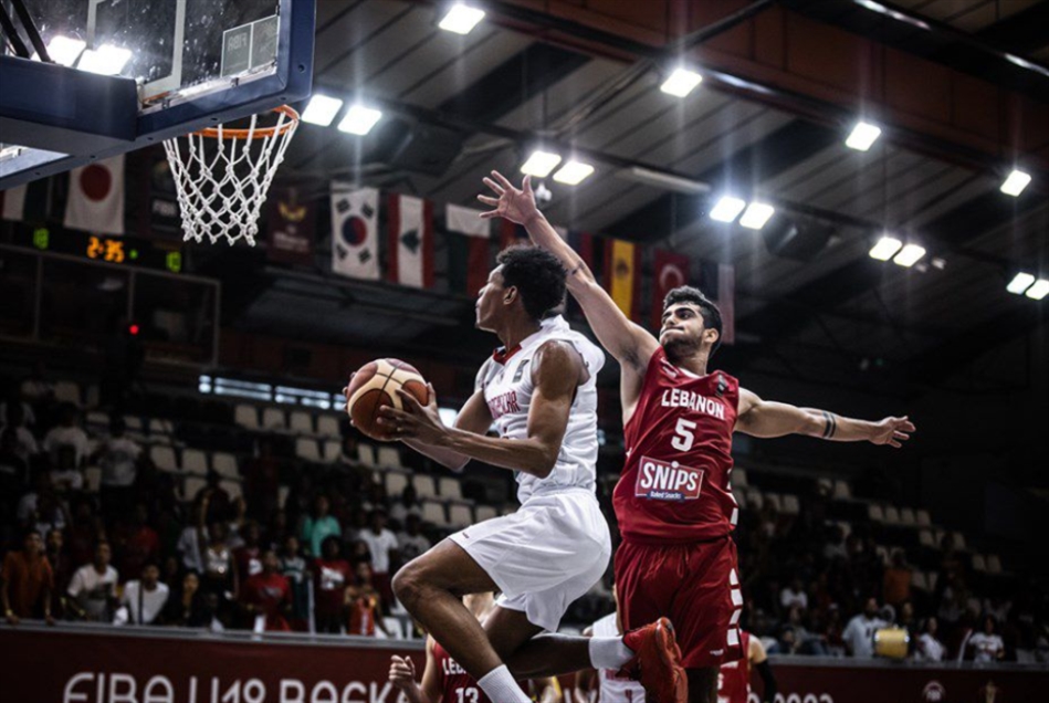 خسارة ثانية للبنان في بطولة العالم لكرة السلة تحت 19 سنة