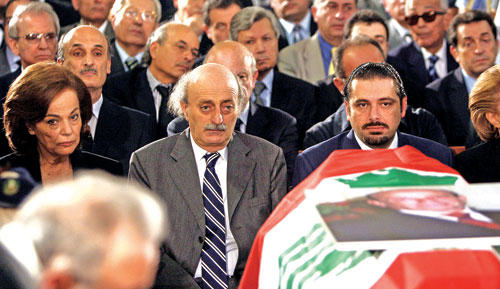 جثمان عانم مسجّى أمام قادة «14 آذار» (مروان طحطح)