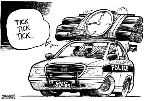 قاتل الشرطة رسم: بريان فرينغتون