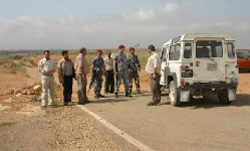 حاجز للدرك اللبناني على الحدود اللبنانية السورية