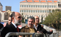 خلال الإعتصام في ساحة رياض الصلح (مروان بو حيدر)