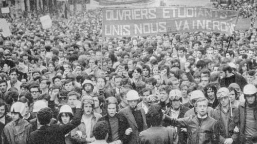 من إحدى المظاهرات الطلابية في أيار 68