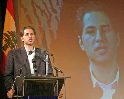 سامي الجميّل يلقي كلمته خلال المؤتمر (مروان طحطح)