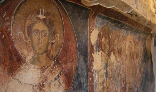 جانب من رسومات كنيسة مار سركيس وباخوس