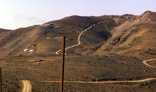 الطريق الرئيسية التي تشكل العمود الفقري الممتد من الحولة حتى قمة حرمون