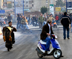 بداية الاحتجاج عند تقاطع مار مخايل (بلال جاويش)