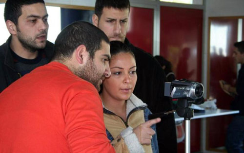 جوان قسطنطين اثناء تصوير فيلمها