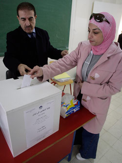 من انتخابات الدورة الأولى (أرشيف ــ هيثم الموسوي)