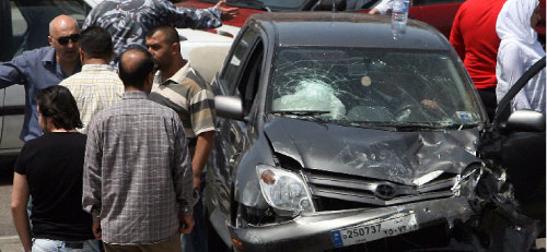 حادث سير على طريق المطار (أرشيف ــ مروان طحطح)