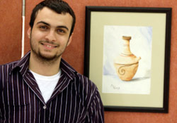 أحمد امام إحدى لوحاته (بلال جاويش)