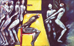 “كرسي التعذيب” للفنان الاماراتي عبد الرحيم سالم ؛ من مجموعة معتقل الخيام