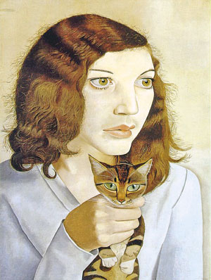 «فتاة مع قطة» (زيت على قماش، 40 x 30 سنتم ـ 1947)