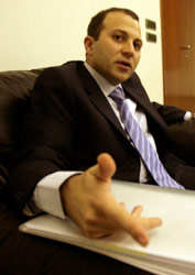 وزير الاتصالات جبران باسيل (هيثم الموسوي)