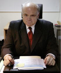 رئيس لجنة التحقيق الدولية القاضي دانيال بلمار (هيثم الموسوي)