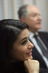 النائب جعجع أثناء الاجتماع ويظهر في الصورة وزير العدل (مروان طحطح)