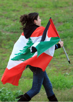 في أحد الإعتصامات في بيروت أثناء العدوان على غزة (أرشيف ــ بلال جاويش)
