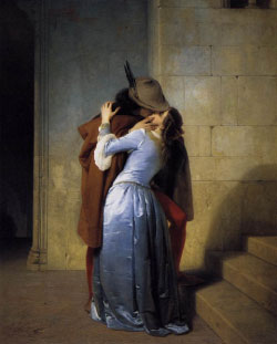 «القبلة» لفرانشيسكو هايز (زيت على كانفاس ــ 90 × 112 ـ 1859)