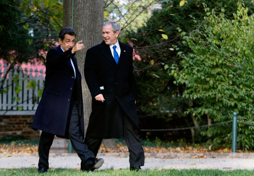 حلّ ساركوزي محلّ توني بلير كأبرز مؤيد أوروبي لسياسة إدارة بوش
