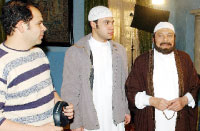 إمام مع نجليه محمد ورامي