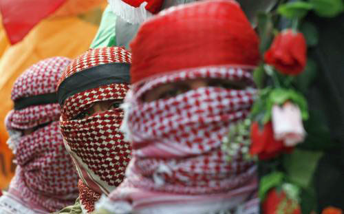 تشييع رمزي لحبش في مدينة نابلس في الضفّة الغربية في 28 من الشهر الماضي (عبد قسيني - رويترز)