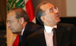 النائب الثاني لحاكم مصرف لبنان سعد عنداري في الندوة أمس (بلال جاويش)