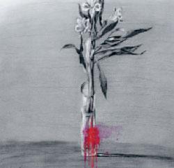 «مزهرية» (فحم على ورق ــ 100.4 × 100 سنتم ـ 2013)
