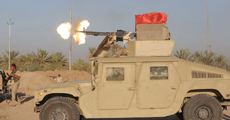 قوات الأمن العراقية تقدمت إلى موقع يبعد كيلومترين عن مدينة بيجي(الأناضول)