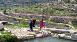 متديّنون يهود يمارسون طقوس الطهارة في عين الماء الرومانية في برية القدس، «بئر يوسف»