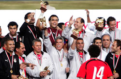 منتخب مصر وذهبية البطولة العربية (خالد دسوقي ــ أف ب)