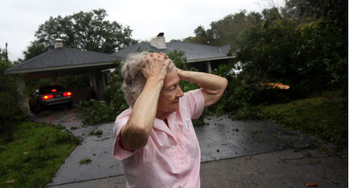 صدمة بعد الأضرار التي خلفها إعصار غوستاف في لويزيانا (ريك جيرشون ــ أ ف ب)
