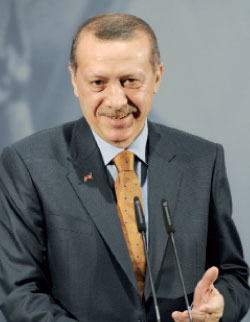 أردوغان خلال زيارته لألمانيا منذ يومين (أ ف ب) 