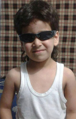 الطفل محمد الذي تعرض للقتل أول من أمس 