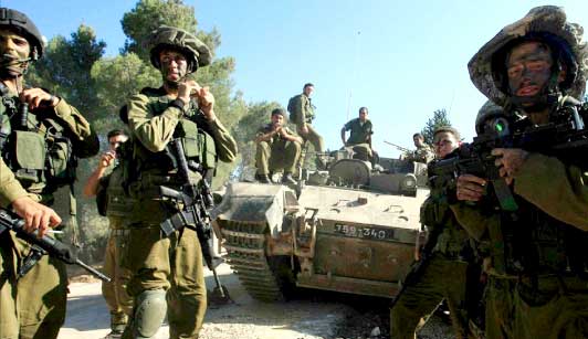 جنود إسرائيليون في مارون الراس جنوب لبنان
