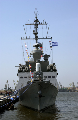 السفينة الحربيّة الإسرائيليّة «إيلات» في ميناء القسطنطينيّة العام الماضي (أرشيف)