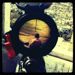 الصورة المنشورة على حساب الجندي الإسرائيلي على «إنستاغرام»