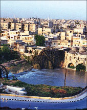 نواعير عند نهر الفرات في حلب
