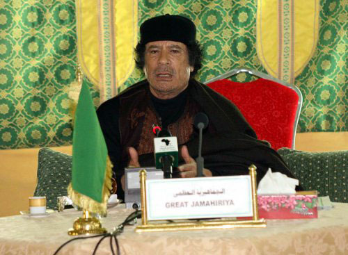 القذافي في طرابلس الغرب في شباط الماضي (أرشيف ــ إي بي أي)